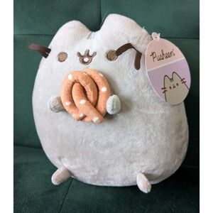 NWT Pusheen Gund Cat Plush Toy w/ Pretzel Snack 9''